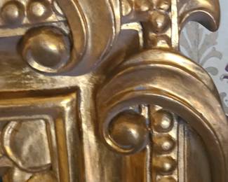 A detail of another GORGEOUS water gilded mirror!