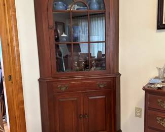 Antique Corner China Cabinet 