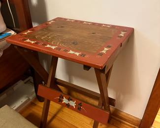 Antique Painted Folding Table 