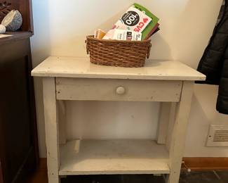 Painted Wood Side Table 