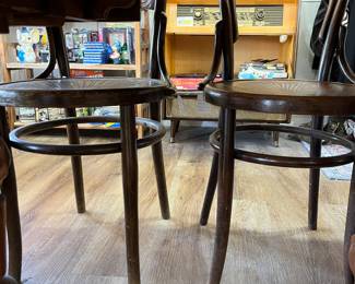 Bentwood antique chairs. 