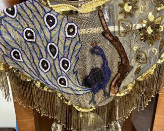 Gorgeous vintage shawl.  Handbeaded.