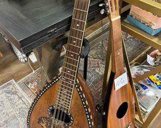 Mandocello and electric dulcimer. 