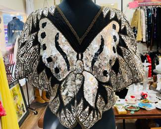 Sequin Butterfly shirt.  Love.