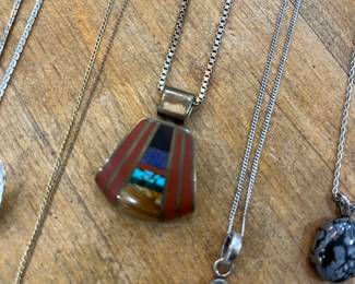 Brass, sterling, moonstone