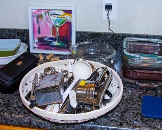 Assortment of kitchen utensils