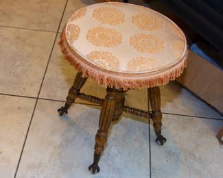 Antique piano stool