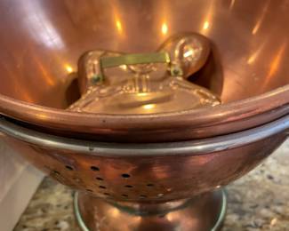 Copper Colander & Mixing Bowl