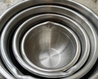 Set of 4 Stainless Steel Nesting Mixing Bowls