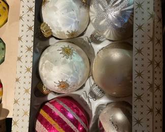Assortment of Christmas Decor, Vintage Christmas Ornaments