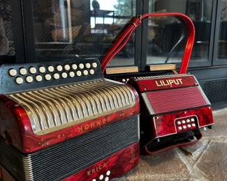 Hohner Erica 2-row Button Accordion Melodeon, Hohner Liliput Accordion