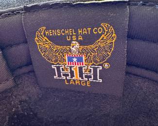 Henschel Hat Company Black Leather Cowboy Hat - Large