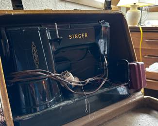 1960 Singer Black Sewing Machine - 301A