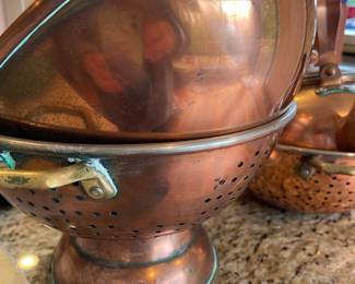 Copper Colander & Mixing Bowl