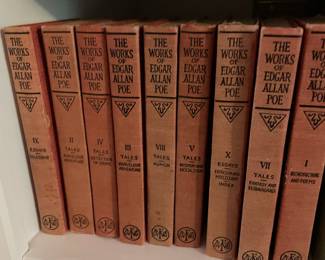 1904 Collection of Edgar Allen Poe Books - 9 Volume Set
