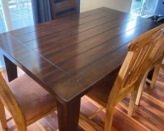 Dark Wood Rectangular Dinging Table