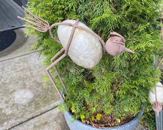 Assortment of Outdoor Decor & Planters