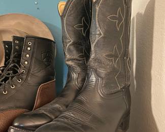 Durango Black Leather Cowboy Boots

