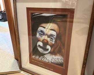 Framed & Matted Print of Clown with Quote 