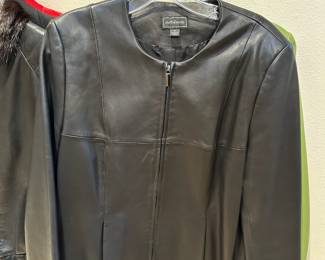 Artifacts Black Faux Leather Zip Up Jacket