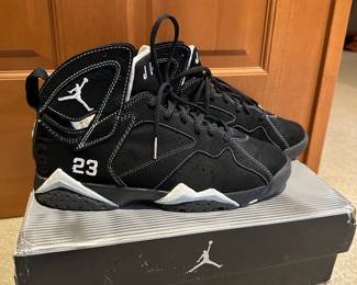 Jordan 7 Retro Black/White Shoes
