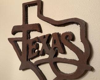 Cast Iron Texas Sign