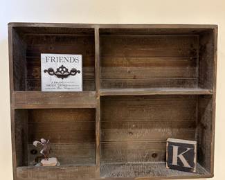 Rustic Reclaimed Wood Wall Shelf