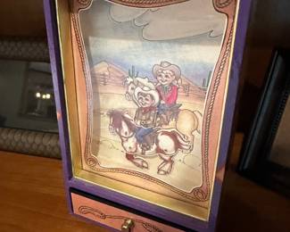 Rodeo Cowboy and Cowgirl Animated Music Box