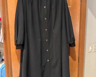 1970's Lorendale Black Button Up Dress/Jacket