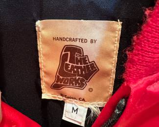 The Leather Works Red BMW Bomber Jacket - Size M