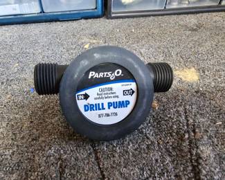 Drill Pump -- Perfect for emptying overflowing dishwashers, washing machines, aquariums and clogged sinks.

Works with any drill (1200 RPM or higher).

Pumps up to 225 GPH

Self-priming