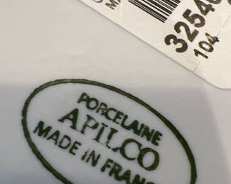 French Apilco porcelain