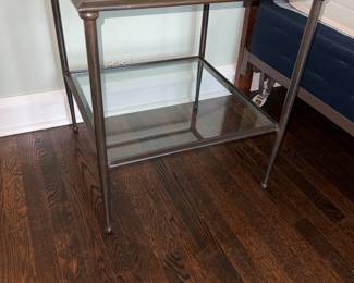 glass side table