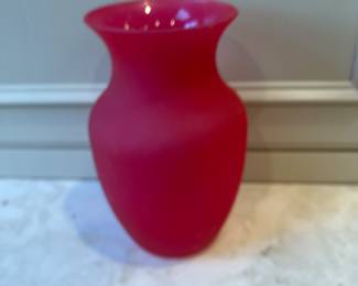 Red art glass