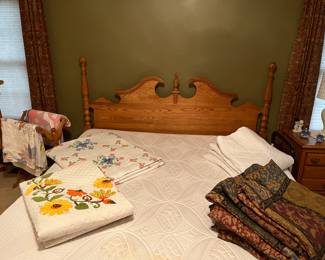 Oak King Size bed with mattress