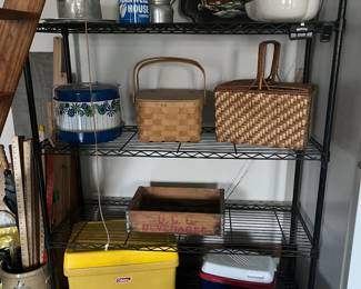 Vintage Kitchen, Bee Sting Crock (has crack) Coleman cooler