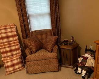 Upholstered Chair, custom cushions,

