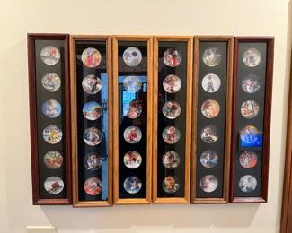 Framed miniature collectors plates
