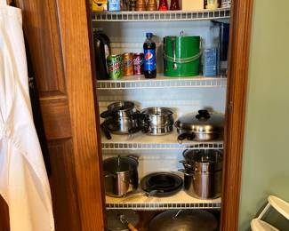 Pots and pans,
More kitchen stuff