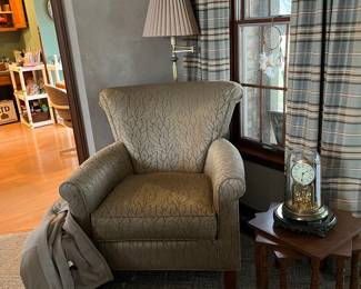 Nice Contemporary Upholstered Chair,
Clock