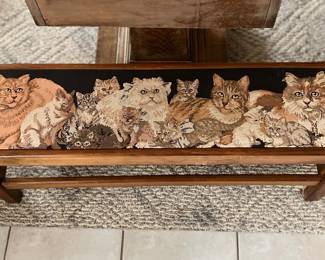 Cute Cat tapestry bench/foot stool