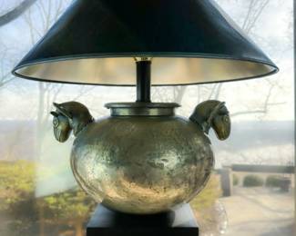Double Ram Head Table Lamp