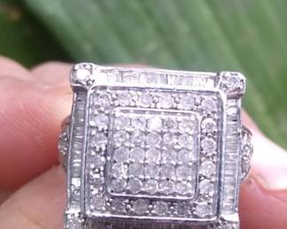 Diamond, Sterling Silver size 5