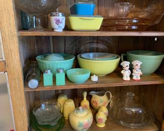 Jadeite and refrigerator dishes sold.