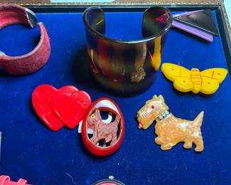 Bakelite brooches