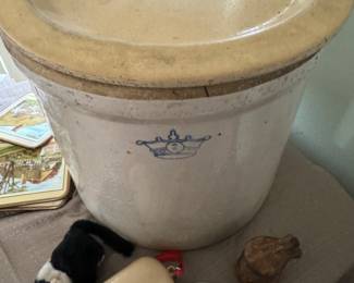 Robinson Ransbottom “Blue Crown” 2 Gallon Stoneware Crock