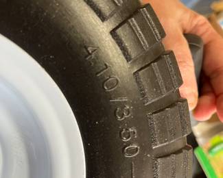 #220	Garage	Set of 4 Solid Tires - New (for cart)   410/350  	 $30.00 			
