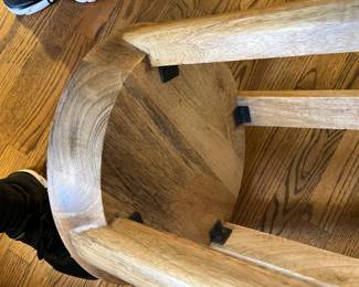 #48	Table 	Turned Wood Top w/4 legs Round End Table - 14"Round x 18'Tall	 $100.00 			
