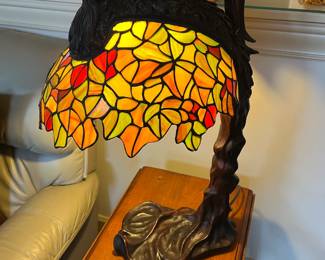 #5	Lamp	Tiffany Style Lamp w/Naked Lady on Top - Bronze Top & Bottom - 25" Tall	 $250.00 
