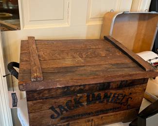 #20		Jack Daniels Wooden Crate w/Side Rope Handles - 17x13x9.5	 $75.00 			
